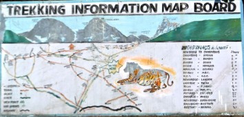 trekking information map board